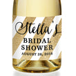Load image into Gallery viewer, "Stella" Gold Stripe + Black Bridal Shower Champagne Labels