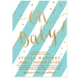 Load image into Gallery viewer, "Stella" Aqua + Gold Glitter Baby Shower Invitation