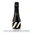 Load image into Gallery viewer, "Stella" Black Stripe + Gold Engagement Champagne Labels