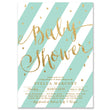 Load image into Gallery viewer, "Stella" Blue Mint + Gold Glitter Baby Shower Invitation