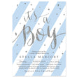 Load image into Gallery viewer, "Stella" Blue + Silver Glitter Baby Shower Invitation