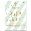Load image into Gallery viewer, "Stella" Mint + Gold Baptism Invitation