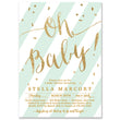 Load image into Gallery viewer, "Stella" Mint + Gold Glitter Baby Shower Invitation