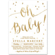 Load image into Gallery viewer, “Stella” White + Gold Confetti Baby Shower Invitation