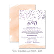 Load image into Gallery viewer, "Sybil" Peach Watercolor Wedding Invitation