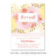 Load image into Gallery viewer, "Tali" Pink + Gold Baby Shower Invitation