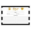 Load image into Gallery viewer, Black White + Gold Recipe Cards | Tory