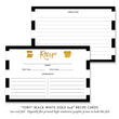 Load image into Gallery viewer, Chic Black White and Gold Bridal Shower Invitations, featuring a gold glitter look and black and white stripes.
