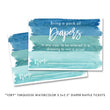 Load image into Gallery viewer, "Tory" Turquoise Watercolor Baby Shower Invitation
