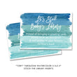 Load image into Gallery viewer, "Tory" Turquoise Watercolor Baby Shower Invitation
