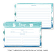 Load image into Gallery viewer, Turquoise Watercolor Bridal Shower Invitation featuring modern beach and blue ombre design, ideal for a beach wedding shower.