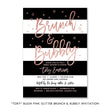 Load image into Gallery viewer, "Tory" Blush Pink Glitter Brunch & Bubbly Invitation