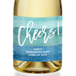 Load image into Gallery viewer, "Tory" Turquoise Watercolor Graduation Champagne Labels