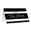 Load image into Gallery viewer, Black + White Striped Place Cards with Blush Glitter | Tory