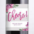 Load image into Gallery viewer, "Tory" Pink + Purple Blooms Wedding Wine Labels
