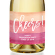 Load image into Gallery viewer, "Tory" Pink Ombre Watercolor Graduation Champagne Labels
