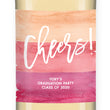 Load image into Gallery viewer, "Tory" Pink Ombre Watercolor Graduation Wine Labels