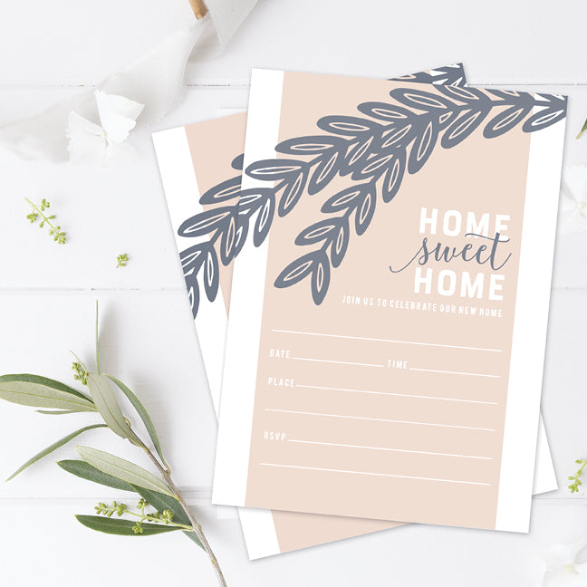 Home Sweet Home Housewarming Party Fill-In Invitations