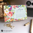 Load image into Gallery viewer, 2021 Spring Floral Desk Calendar by Digibuddha | Coll. 13