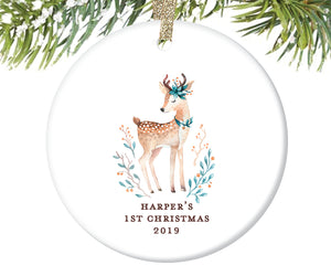 Baby Girl's First Christmas Ornament, Personalized | 380