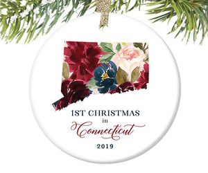 1st Christmas In Connecticut Christmas Ornament  |  654