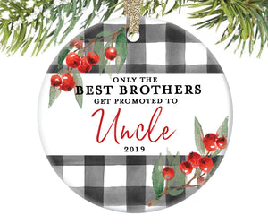 Promoted to Uncle Christmas Ornament, Personalized | 716