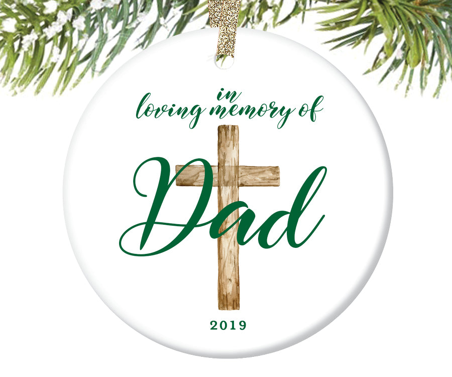 In Loving Memory of Dad Ornament, Personalized | 731