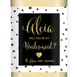 Load image into Gallery viewer, "Aleia" Black + White Dalmation Bridesmaid Proposal Wine Labels