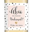 Load image into Gallery viewer, "Aleia" Blush Pink Dalmation Bridesmaid Proposal Wine Labels