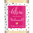 Load image into Gallery viewer, "Aleia" Fuchsia Dalmation Bridesmaid Proposal Wine Labels