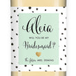 Load image into Gallery viewer, "Aleia" Mint + Dalmation Bridesmaid Proposal Wine Labels