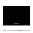 Load image into Gallery viewer, Elegant black and white wedding dress bridal shower invitation with chic black, white, and gold design elements.