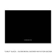 Load image into Gallery viewer, Chic gown black and silver bridal shower invitation with white wedding dress design and modern silver glitter accents.