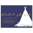 Load image into Gallery viewer, Elegant Wedding Dress Navy Bridal Shower Invitations with Chic White and Gold Accents by Digibuddha