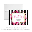 Load image into Gallery viewer, "Christy" Stripe + Pink Roses Graduation Party Invitation