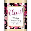 Load image into Gallery viewer, "Christy" Stripe + Pink Roses Graduation Wine Labels