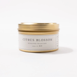 Load image into Gallery viewer, Citrus Blossom Gold Tin Candle