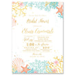 Load image into Gallery viewer, Colorful Beach Wedding Bridal Shower Invitations with Blue, Coral, and Pink Ocean Theme by Digibuddha