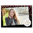 Load image into Gallery viewer, "Erika" Pink + Gold Confetti Graduation Announcement