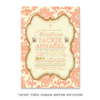 Load image into Gallery viewer, "Jackie" Coral Damask Christening Invitation