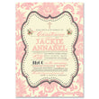 Load image into Gallery viewer, "Jackie" Pink Damask Christening Invitation