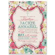 Load image into Gallery viewer, "Jackie" Pink Rose Baptism Invitation