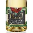 Load image into Gallery viewer, "Katelyn" Green + Gold Holiday Baby Shower Champagne Labels