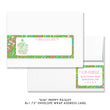 Load image into Gallery viewer, Chic Paisley Bridal Shower Invitation with preppy pink and green paisley print and artsy wedding dress design.