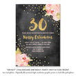Load image into Gallery viewer, "Krissy" Chalkboard Birthday Party Invitation