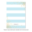 Load image into Gallery viewer, "Krissy" Blue Stripe Baby Shower Invitation