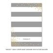 Load image into Gallery viewer, "Krissy" Gray Stripe Baby Shower Invitation