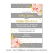 Load image into Gallery viewer, "Krissy" Gray Stripe Baby Shower Invitation