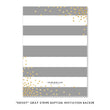 Load image into Gallery viewer, "Krissy" Gray Stripe Baptism Invitation