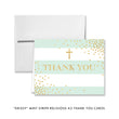 Load image into Gallery viewer, "Krissy" Mint Striped Baptism Invitation